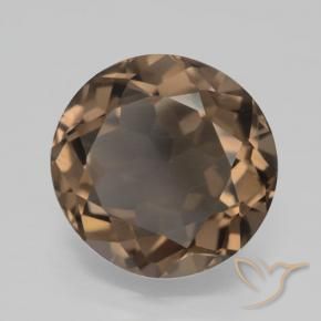 4.26 ct Brown Smoky Quartz Stone, Natural Smoky Quartz in Round Facet Shape for Sale