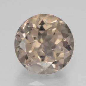 Marrón madera Cuarzo Ahumado Gema - 4.1ct Faceta Redonda (ID: 464165)