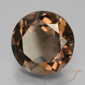 6.60 ct Brown Smoky Quartz Stone, Natural Smoky Quartz in Round Facet Shape for Sale