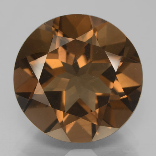 Hickory Brown Дымчатый Кварц Камень - 8.5ct Круглая Фасетная Огранка (ID: 465771)