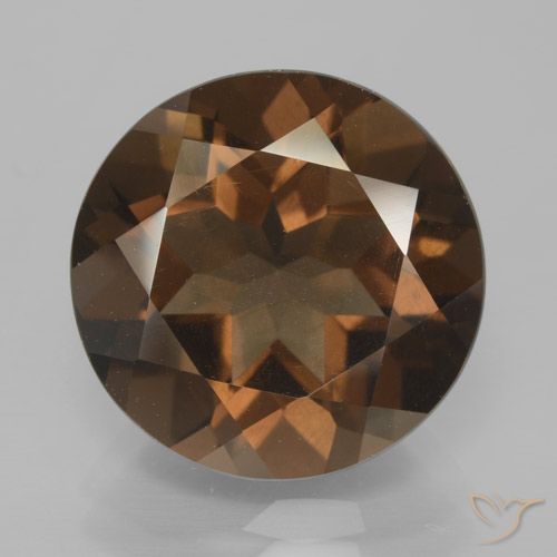 8.20ct Natural Medium Brown Smoky Quartz, Round, VS