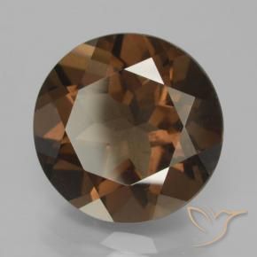 8.20 ct Brown Smoky Quartz Stone, Natural Smoky Quartz in Round Facet Shape for Sale