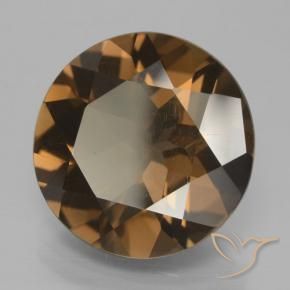 8.34 ct Brown Smoky Quartz Stone, Natural Smoky Quartz in Round Facet Shape for Sale