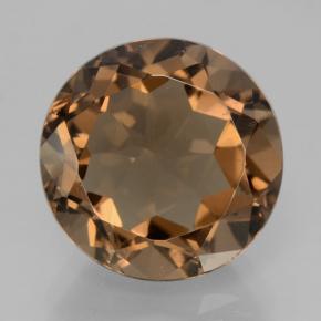 Hickory Brown Rauchquarz Edelstein - 7.6ct Rund Facettenschliff (ID: 465781)