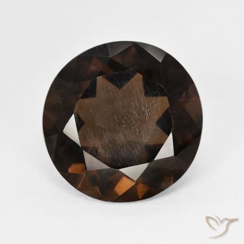 6.24ct Natural Reddish Brown Smoky Quartz, Round, VVS-VS