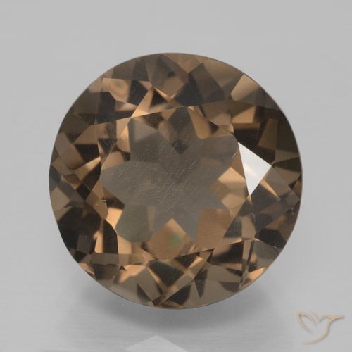 8.14ct Natural Gingerbread Brown Smoky Quartz, Round, VVS-VS