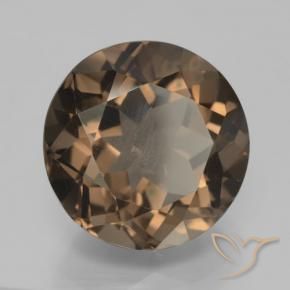 8.14 ct Brown Smoky Quartz Stone, Natural Smoky Quartz in Round Facet Shape for Sale