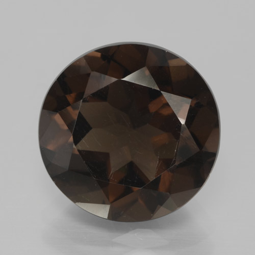 Brown Smoky Quartz Gem - 5.9ct Round Facet (ID: 465820)