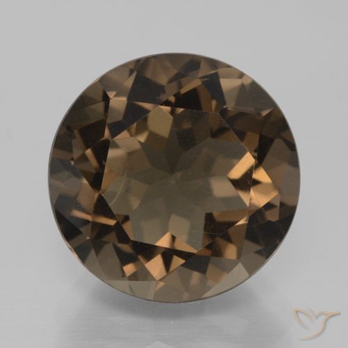 7.67ct Natural Warm Brown Smoky Quartz, Round, VVS-VS