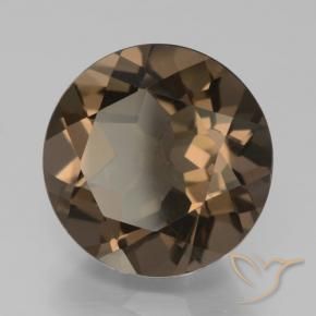 9.07 ct Brown Smoky Quartz Stone, Natural Smoky Quartz in Round Facet Shape for Sale