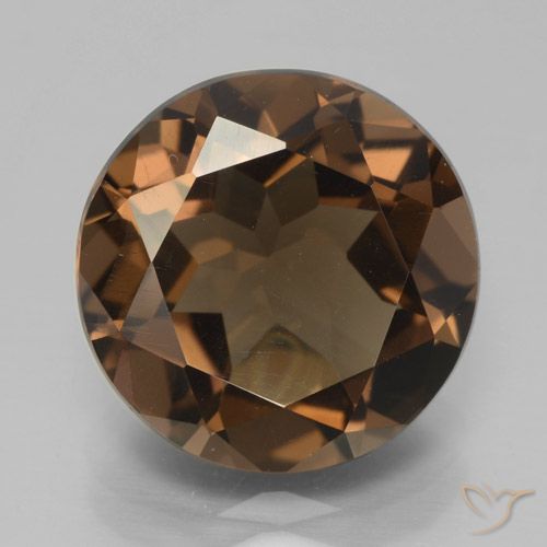 6.54ct Natural Hickory Brown Smoky Quartz, Round, VVS-VS