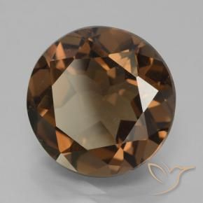 6.54 ct Brown Smoky Quartz Stone, Natural Smoky Quartz in Round Facet Shape for Sale