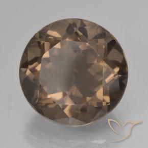 7.04 ct Brown Smoky Quartz Stone, Natural Smoky Quartz in Round Facet Shape for Sale
