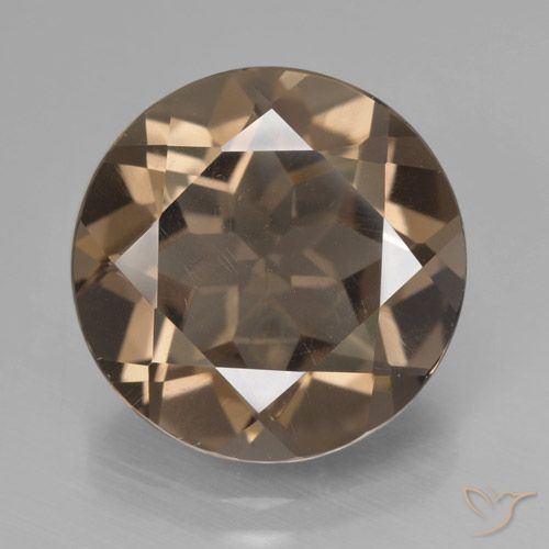 7.86ct Natural Medium Brown Smoky Quartz, Round, VVS-VS