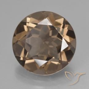 7.86 ct Brown Smoky Quartz Stone, Natural Smoky Quartz in Round Facet Shape for Sale