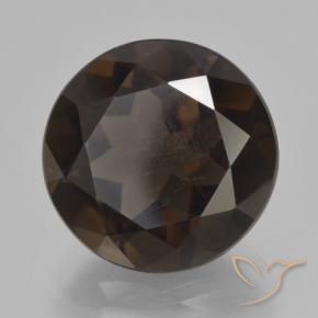 6.63 ct Brown Smoky Quartz Stone, Natural Smoky Quartz in Round Facet Shape for Sale