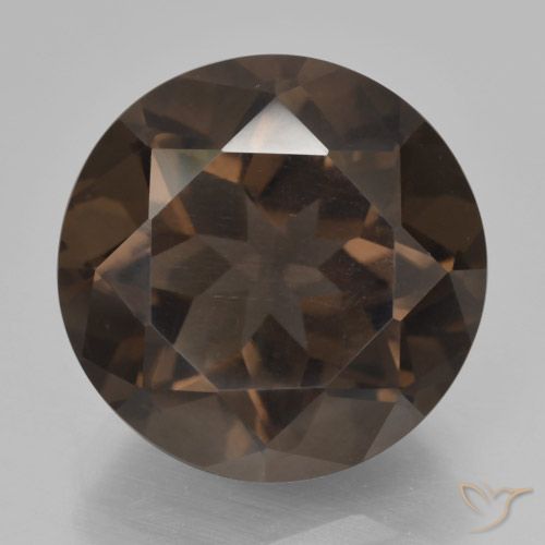 8.09ct Natural Deep Brown Smoky Quartz, Round, VVS-VS