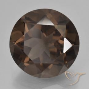 8.09 ct Brown Smoky Quartz Stone, Natural Smoky Quartz in Round Facet Shape for Sale
