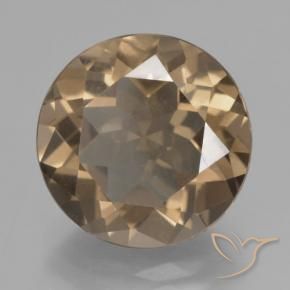 6.75 ct Brown Smoky Quartz Stone, Natural Smoky Quartz in Round Facet Shape for Sale