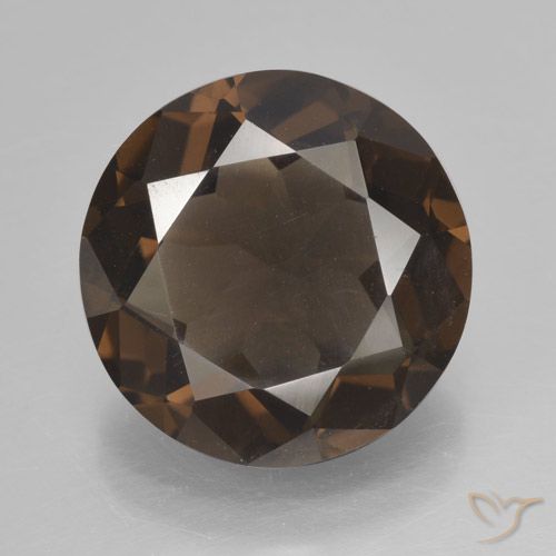 5.46ct Natural Medium Brown Smoky Quartz, Round, VVS-VS