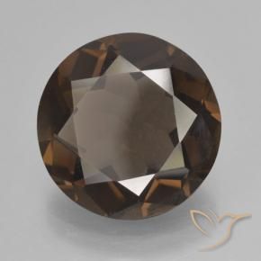 5.46 ct Brown Smoky Quartz Stone, Natural Smoky Quartz in Round Facet Shape for Sale
