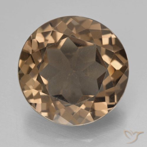 7.18ct Natural Gingerbread Brown Smoky Quartz, Round, VVS-VS