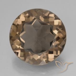 7.18 ct Brown Smoky Quartz Stone, Natural Smoky Quartz in Round Facet Shape for Sale