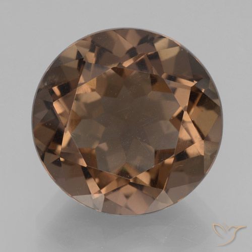 7.27ct Natural Hickory Brown Smoky Quartz, Round, VVS-VS