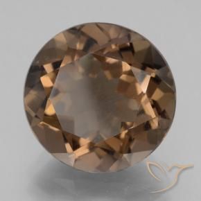 7.27 ct Brown Smoky Quartz Stone, Natural Smoky Quartz in Round Facet Shape for Sale