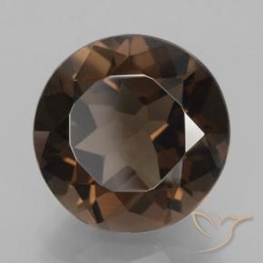 7.05 ct Brown Smoky Quartz Stone, Natural Smoky Quartz in Round Facet Shape for Sale