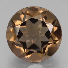 Medium Brown Smoky Quartz Gem - 8.5ct Round Facet (ID: 465977)
