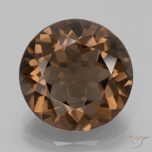 6.51ct Natural Medium Brown Smoky Quartz, Round, VVS-VS