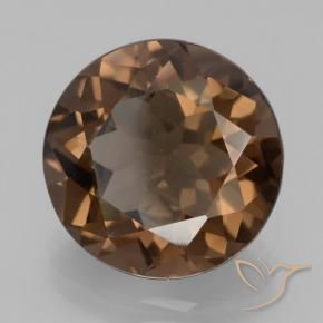 6.51 ct Brown Smoky Quartz Stone, Natural Smoky Quartz in Round Facet Shape for Sale