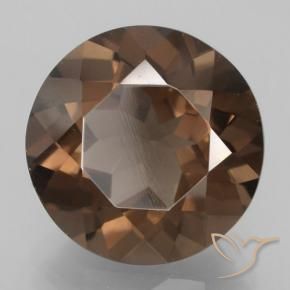 8.95 ct Brown Smoky Quartz Stone, Natural Smoky Quartz in Round Facet Shape for Sale