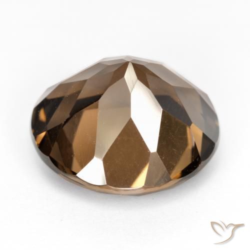 Smoky Quartz Gemstone in 13 mm (calibrated) Size for Sale, Smoky Quartz Stone in Dark Brown Color