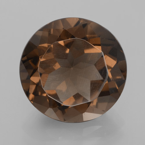 Marrón Cuarzo Ahumado Gema - 7ct Faceta Redonda (ID: 465985)
