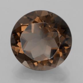 6.96 ct Brown Smoky Quartz Stone, Natural Smoky Quartz in Round Facet Shape for Sale
