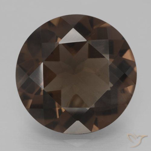 7.20ct Natural Umber Brown Smoky Quartz, Round, VVS-VS