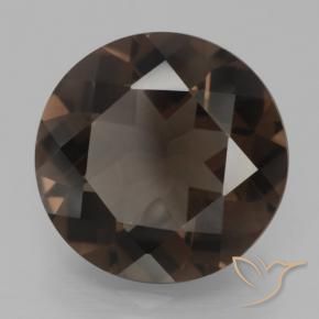 7.20 ct Brown Smoky Quartz Stone, Natural Smoky Quartz in Round Facet Shape for Sale
