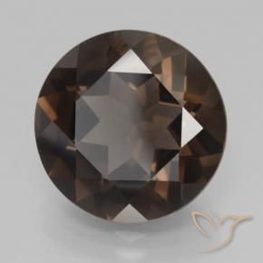 7.70 ct Brown Smoky Quartz Stone, Natural Smoky Quartz in Round Facet Shape for Sale