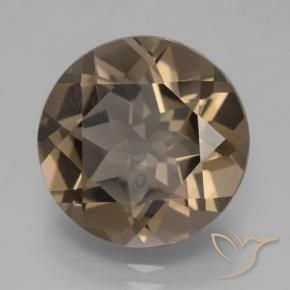 7.86 ct Brown Smoky Quartz Stone, Natural Smoky Quartz in Round Facet Shape for Sale