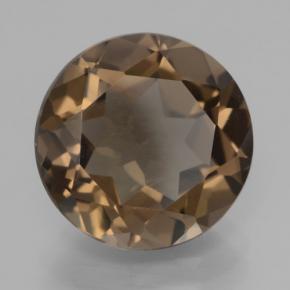 6.79 ct Brown Smoky Quartz Stone, Natural Smoky Quartz in Round Facet Shape for Sale