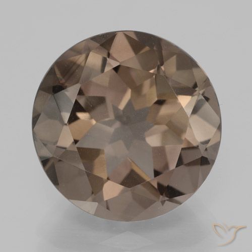 7.83ct Natural Medium Brown Smoky Quartz, Round, VVS-VS