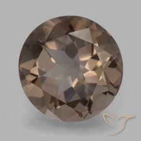 7.83 ct Brown Smoky Quartz Stone, Natural Smoky Quartz in Round Facet Shape for Sale