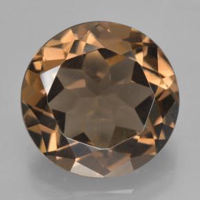 Gingerbread Brown Smoky Quartz Gem - 6.6ct Round Facet (ID: 466180)