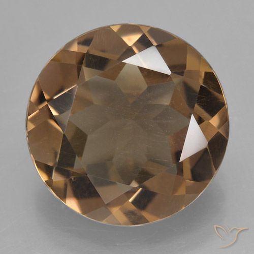 7.62ct Natural Warm Brown Smoky Quartz, Round, VS