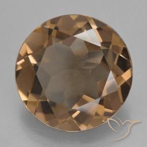 7.62 ct Brown Smoky Quartz Stone, Natural Smoky Quartz in Round Facet Shape for Sale