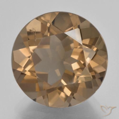 8.72 ct Brown Smoky Quartz Stone, Natural Smoky Quartz in Round Facet Shape for Sale