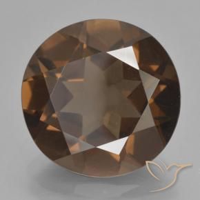 7.45 ct Brown Smoky Quartz Stone, Natural Smoky Quartz in Round Facet Shape for Sale