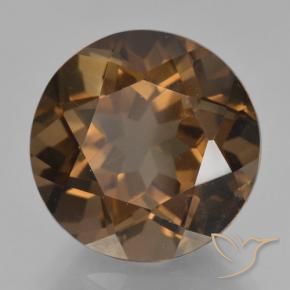 8.99 ct Brown Smoky Quartz Stone, Natural Smoky Quartz in Round Facet Shape for Sale